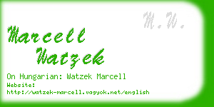 marcell watzek business card
